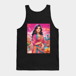 anime with an Indian style Tank Top